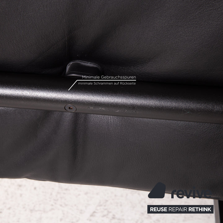 de Sede DS 140 Leder Sofa Schwarz Dreisitzer Funktion Relaxfunktion Couch