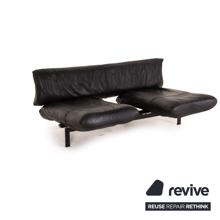 de Sede DS 140 Leder Sofa Schwarz Dreisitzer Funktion Relaxfunktion Couch