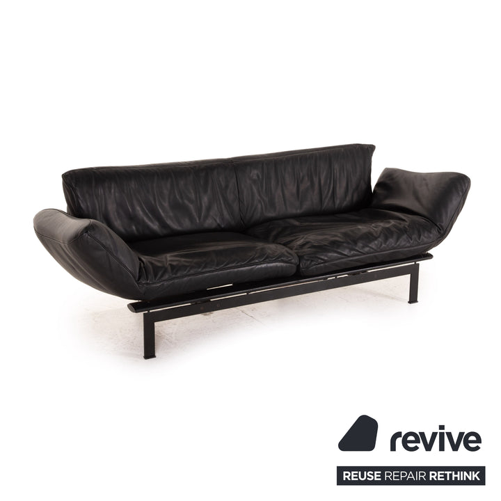 de Sede DS 140 Leder Sofa Schwarz Dreisitzer Funktion Relaxfunktion Couch