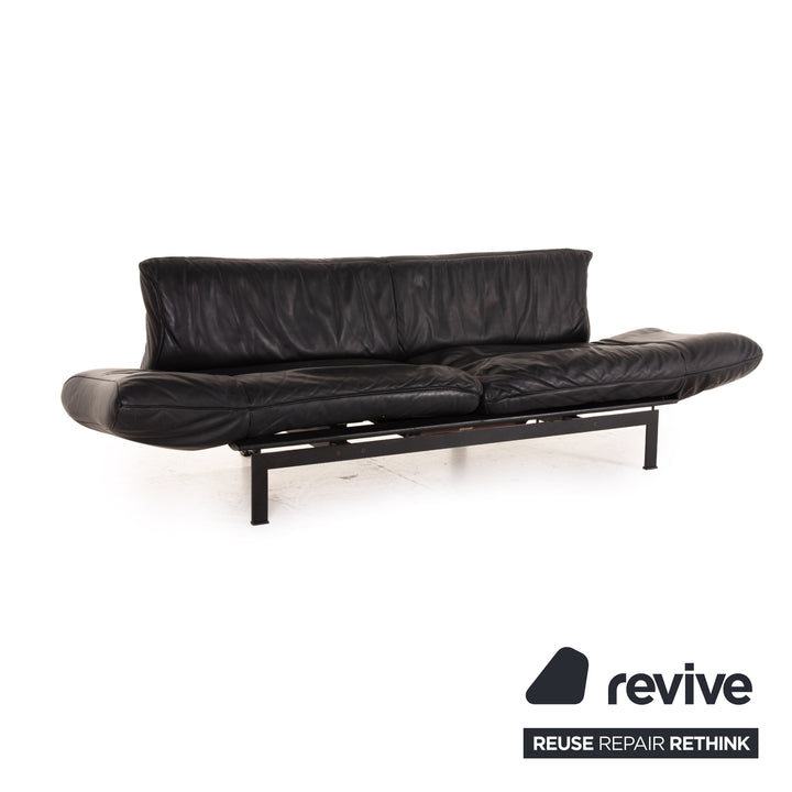 de Sede DS 140 Leder Sofa Schwarz Dreisitzer Funktion Relaxfunktion Couch