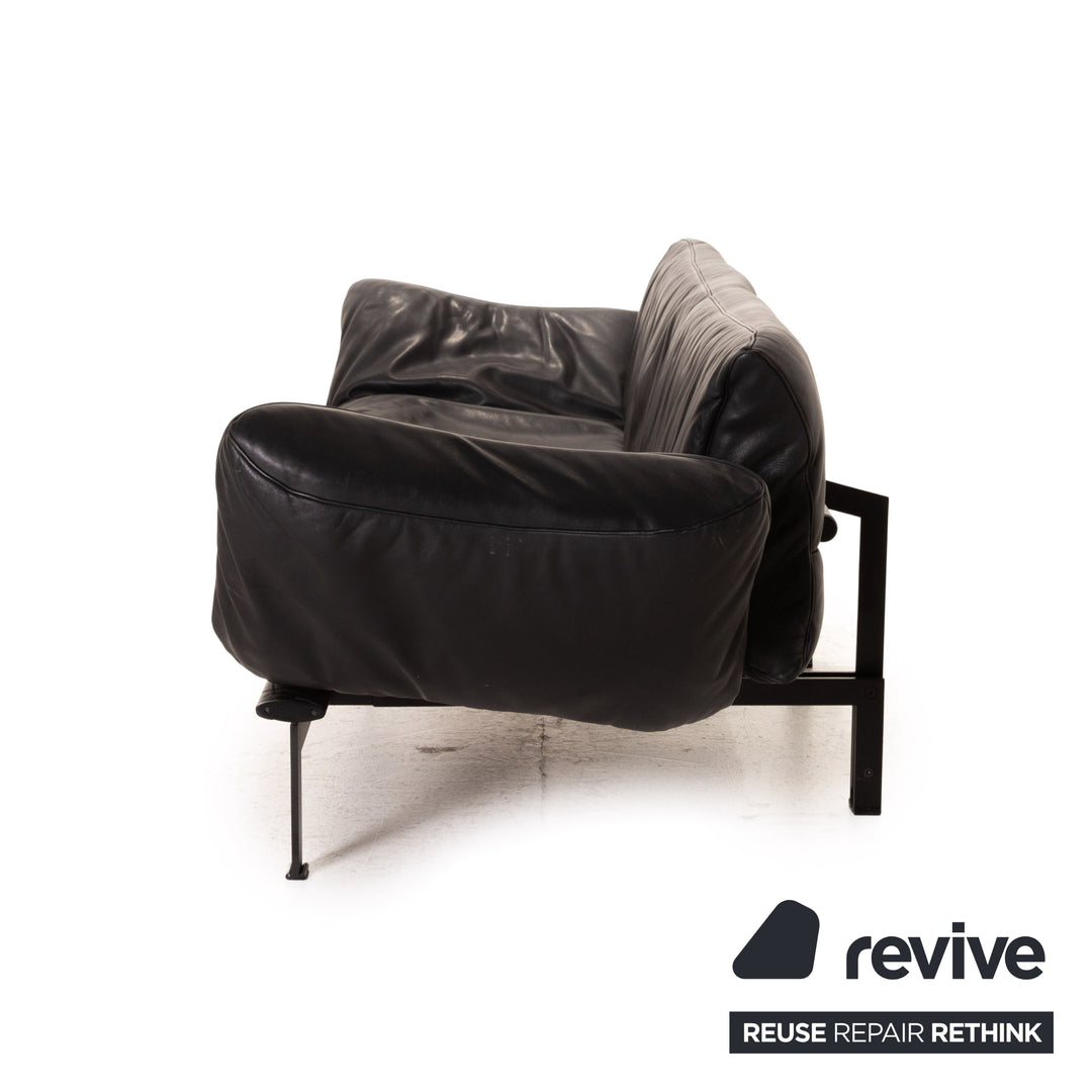 de Sede DS 140 Leder Sofa Schwarz Dreisitzer Funktion Relaxfunktion Couch