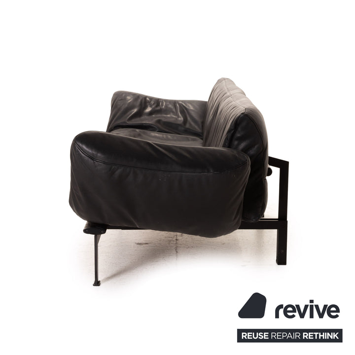 de Sede DS 140 Leder Sofa Schwarz Dreisitzer Funktion Relaxfunktion Couch
