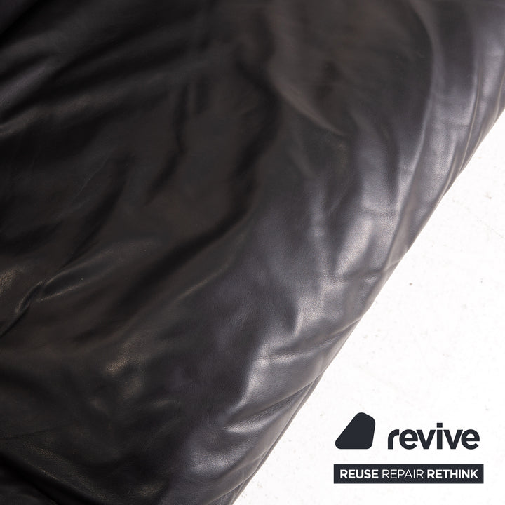 de Sede DS 140 Leder Sofa Schwarz Dreisitzer Funktion Relaxfunktion Couch