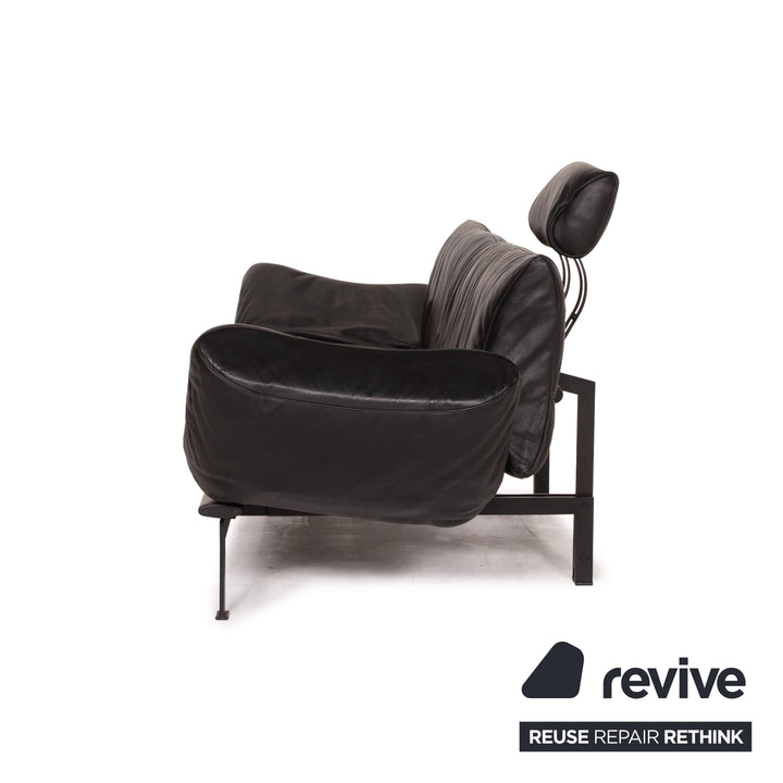 de Sede DS 140 Leder Sofa Schwarz Zweisitzer Funktion Relaxfunktion Couch