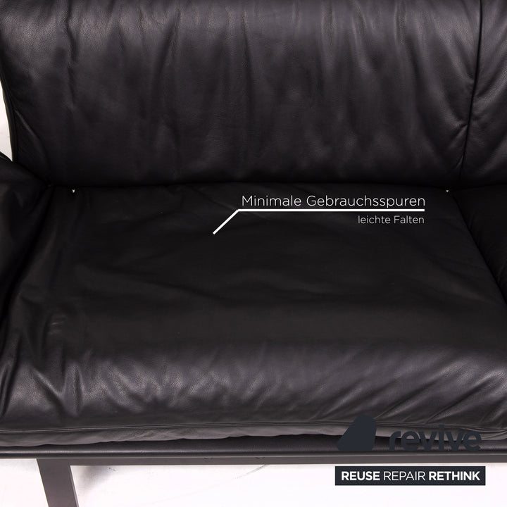 de Sede DS 140 Leder Sofa Schwarz Zweisitzer Funktion Relaxfunktion Couch
