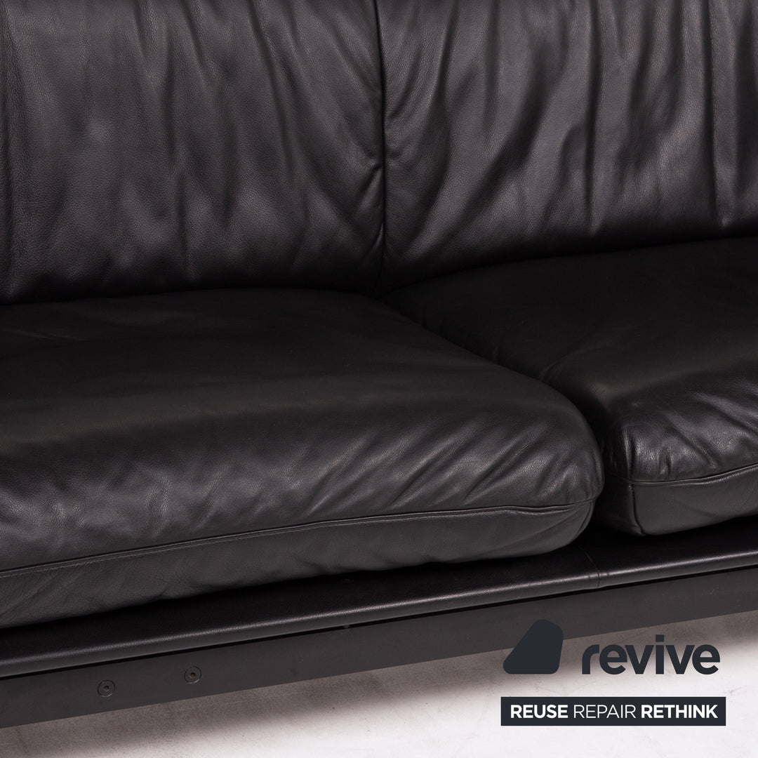 de Sede DS 140 Leder Sofa Schwarz Zweisitzer Funktion Relaxfunktion Couch