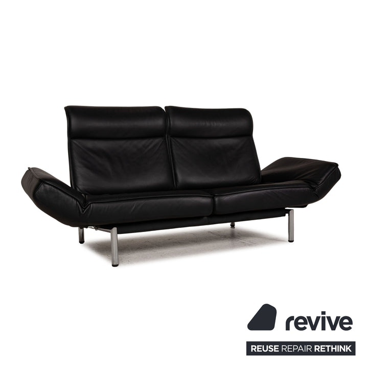 de Sede DS 450 Leder Sofa Schwarz Zweisitzer Funktion Relaxfunktion Couch
