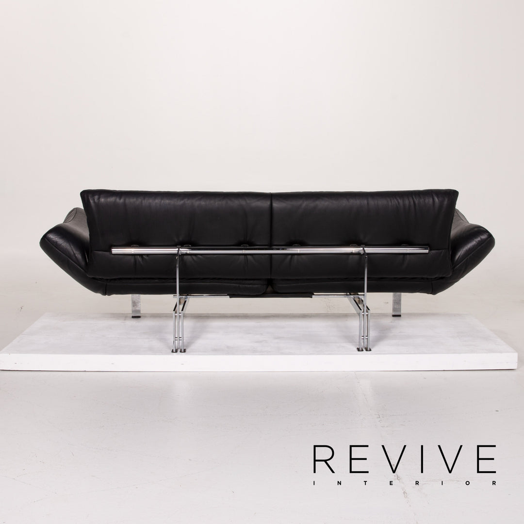 de Sede ds 140 Leder Sofa Schwarz Zweisitzer Liegefunktion #13919