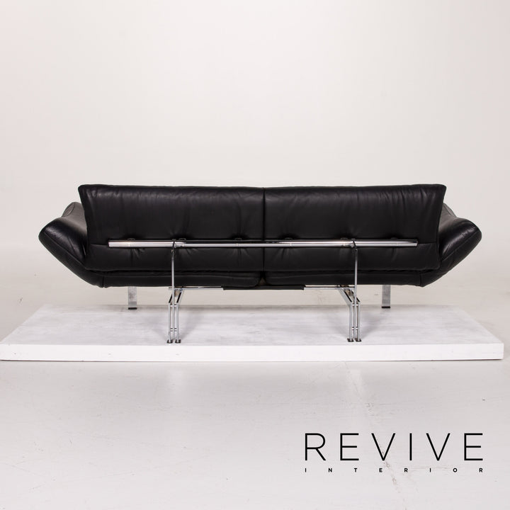 de Sede ds 140 Leder Sofa Schwarz Zweisitzer Liegefunktion #13919