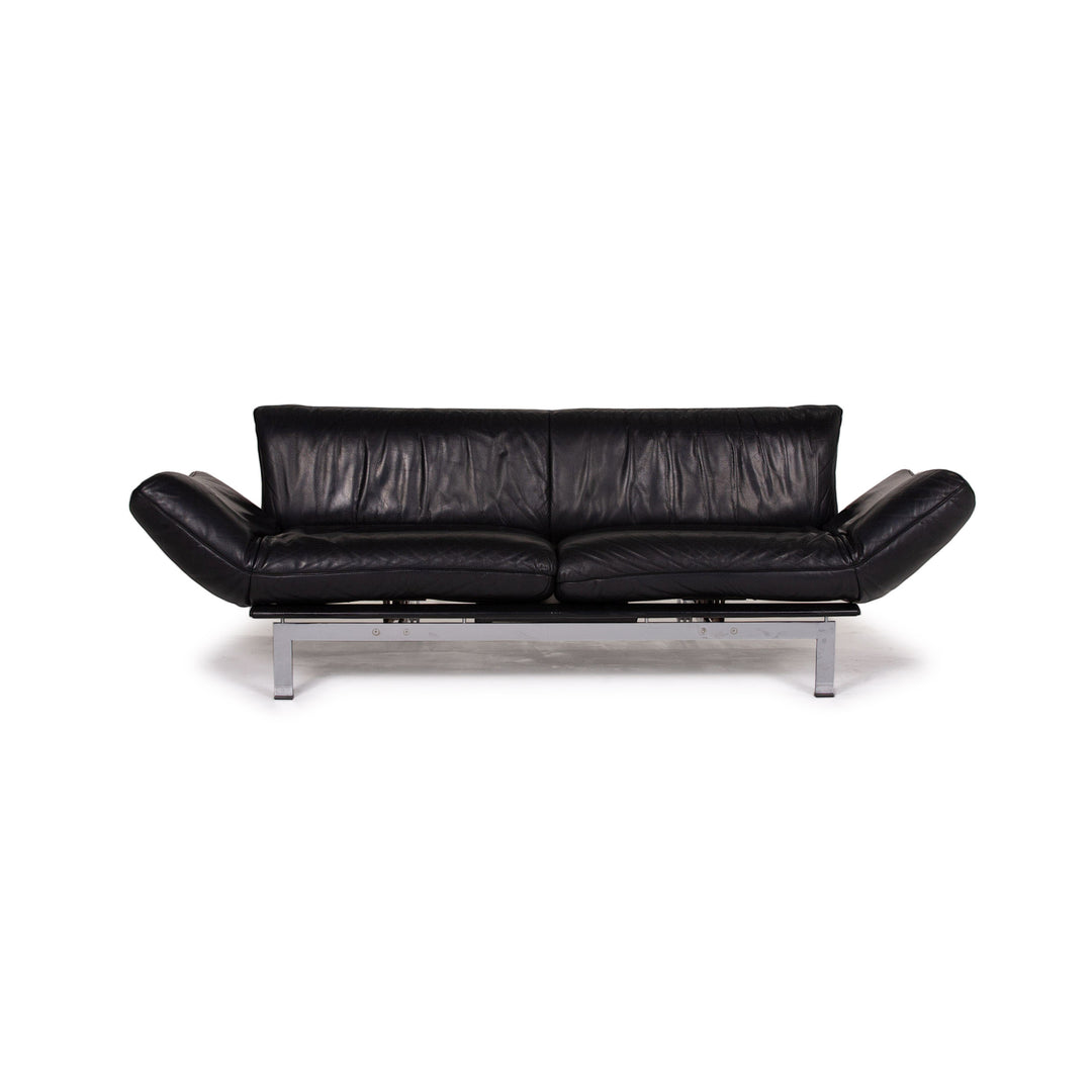 de Sede ds 140 Leder Sofa Schwarz Zweisitzer Liegefunktion #13919