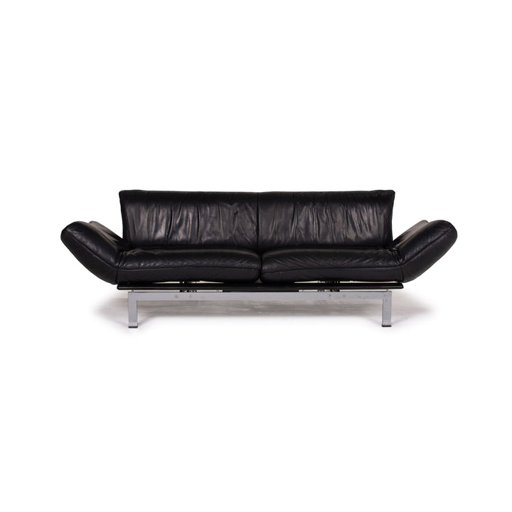 de Sede ds 140 Leder Sofa Schwarz Zweisitzer Liegefunktion #13919