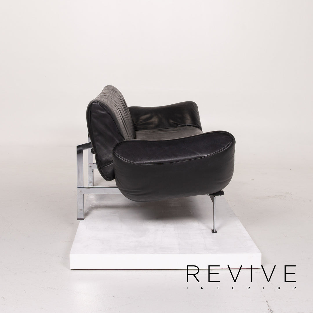 de Sede ds 140 Leder Sofa Schwarz Zweisitzer Liegefunktion #13919