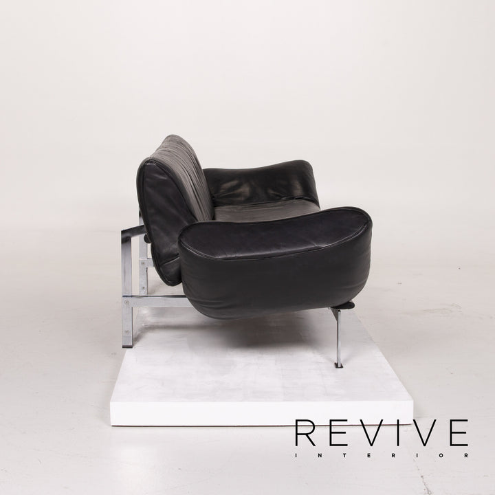 de Sede ds 140 Leder Sofa Schwarz Zweisitzer Liegefunktion #13919