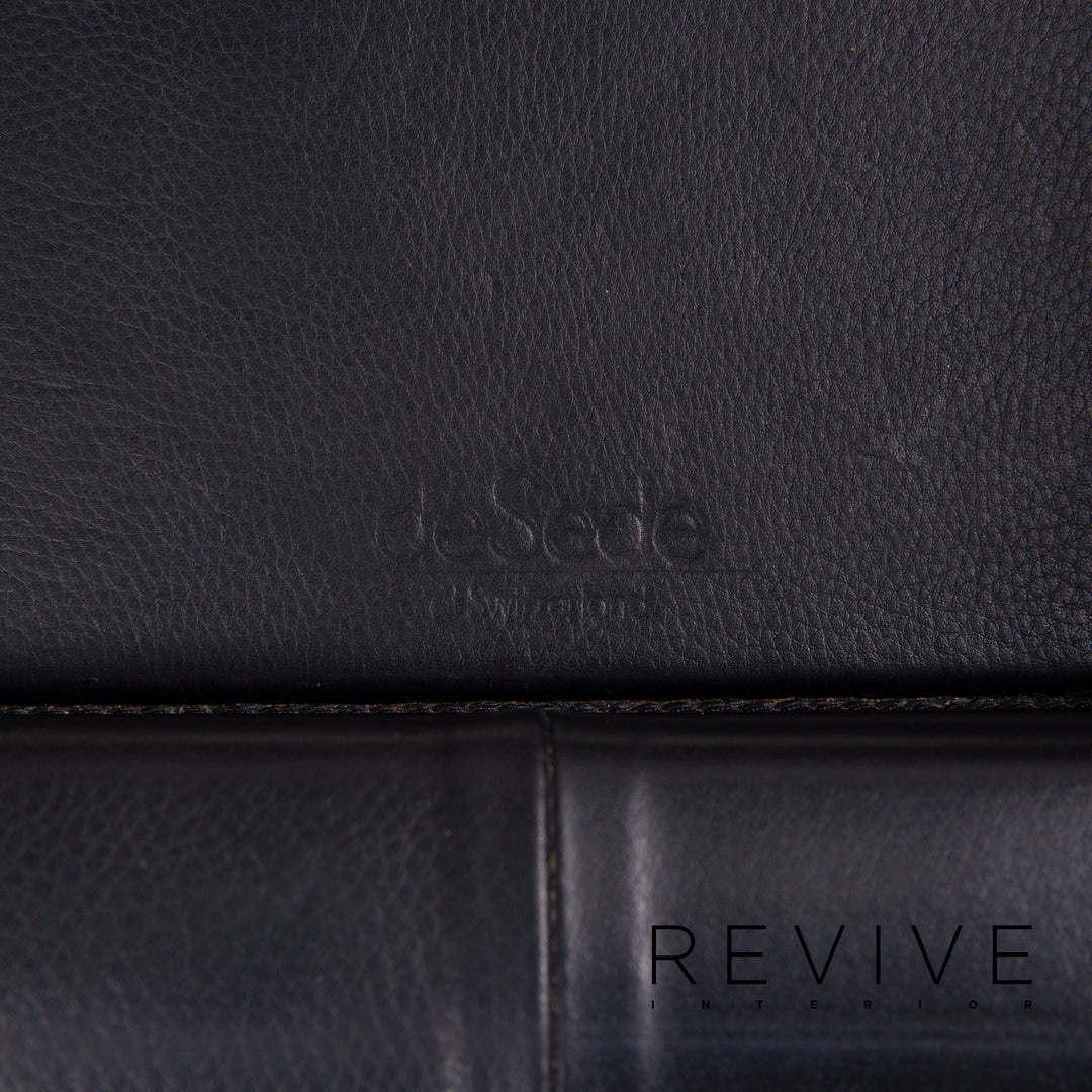 de Sede ds 140 Leder Sofa Schwarz Zweisitzer Liegefunktion #13919