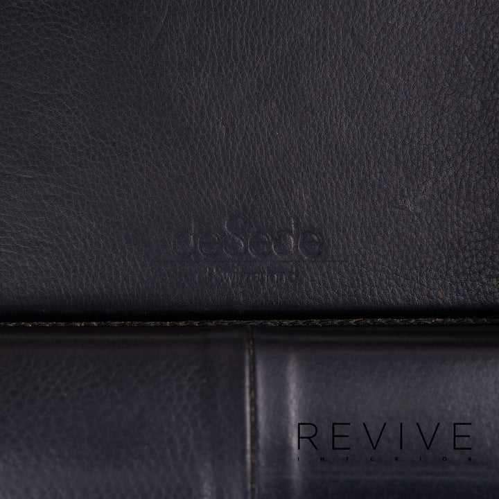 de Sede ds 140 Leder Sofa Schwarz Zweisitzer Liegefunktion #13919