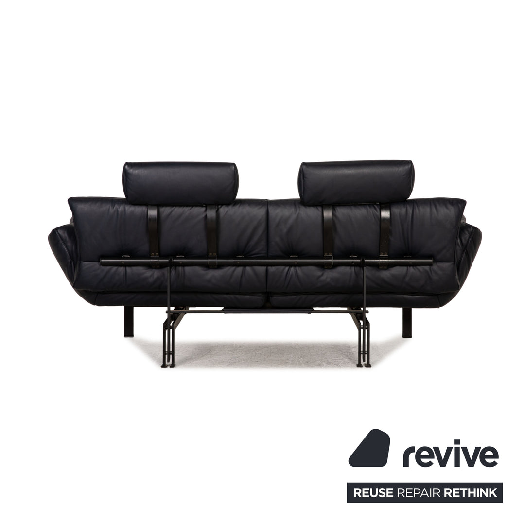 de Sede DS 140 Leder Zweisitzer Blau Dunkelblau Sofa Couch Funktion