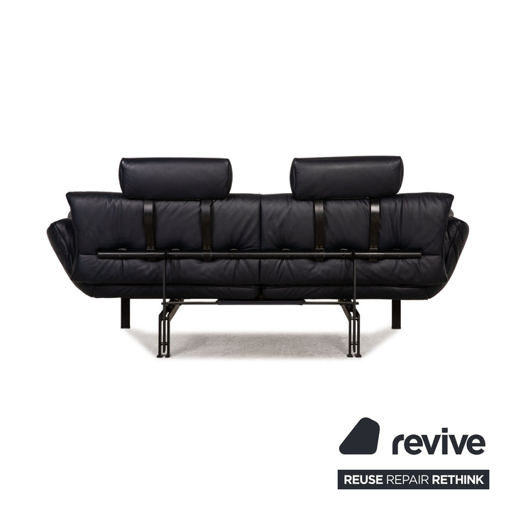 de Sede DS 140 Leder Zweisitzer Blau Dunkelblau Sofa Couch Funktion
