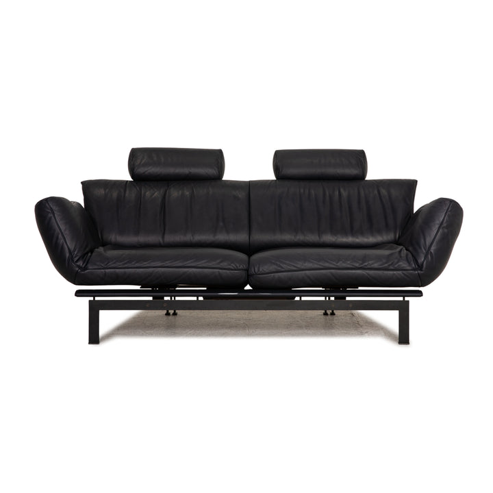 de Sede DS 140 Leder Zweisitzer Blau Dunkelblau Sofa Couch Funktion