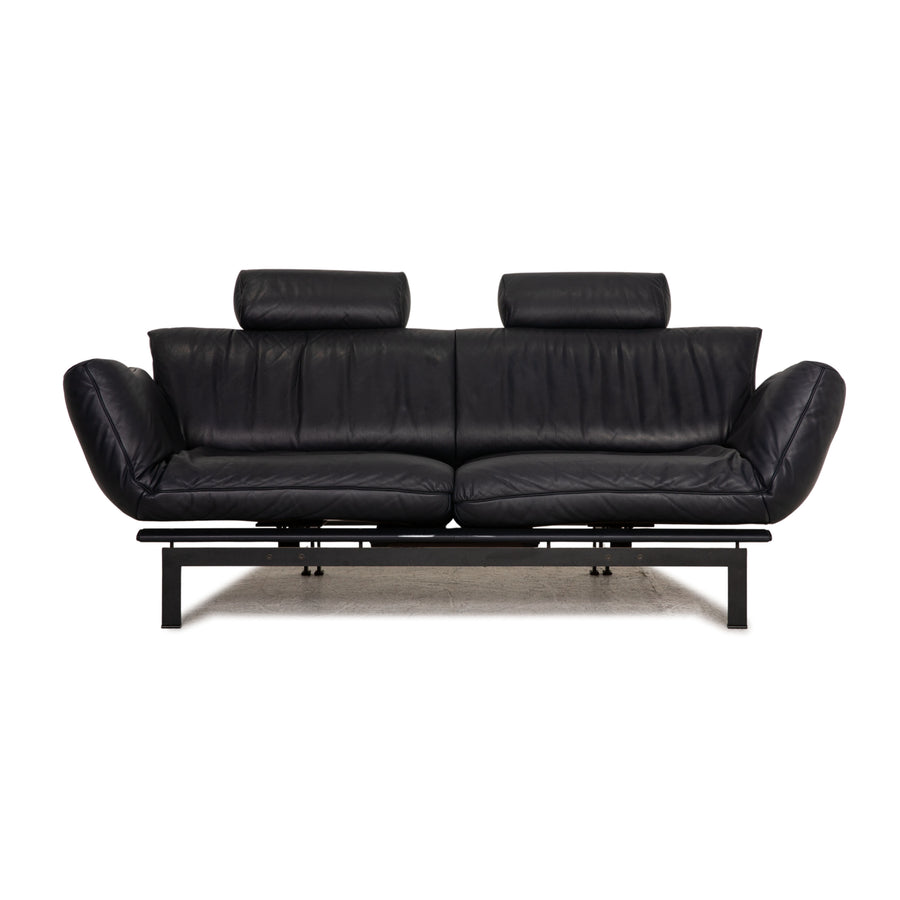 de Sede DS 140 Leder Zweisitzer Blau Dunkelblau Sofa Couch Funktion