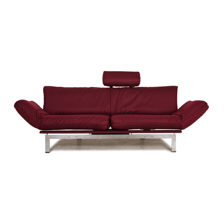de Sede DS 140 Stoff Zweisitzer Rot Sofa Couch Funktion Neubezug