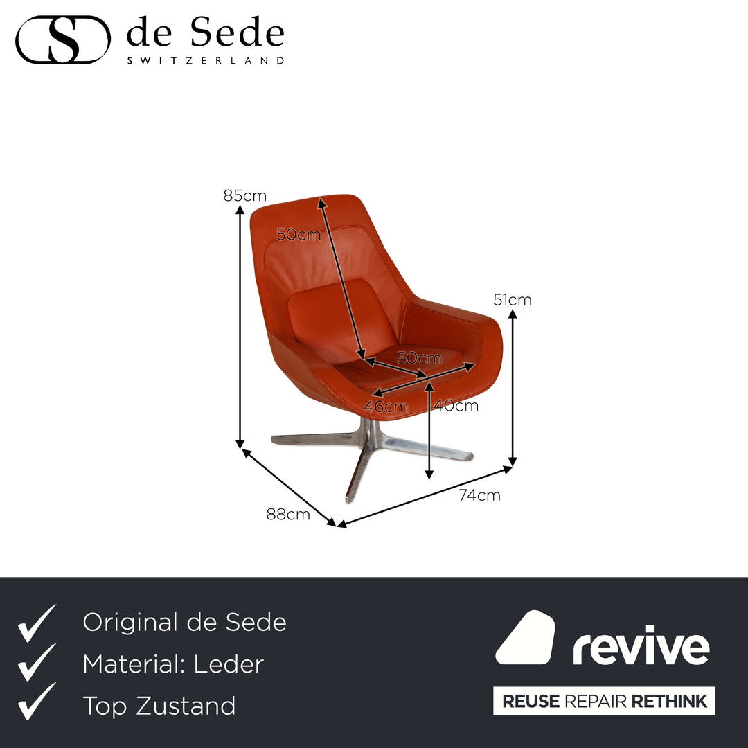 de Sede DS 144 Leder Sessel Orange