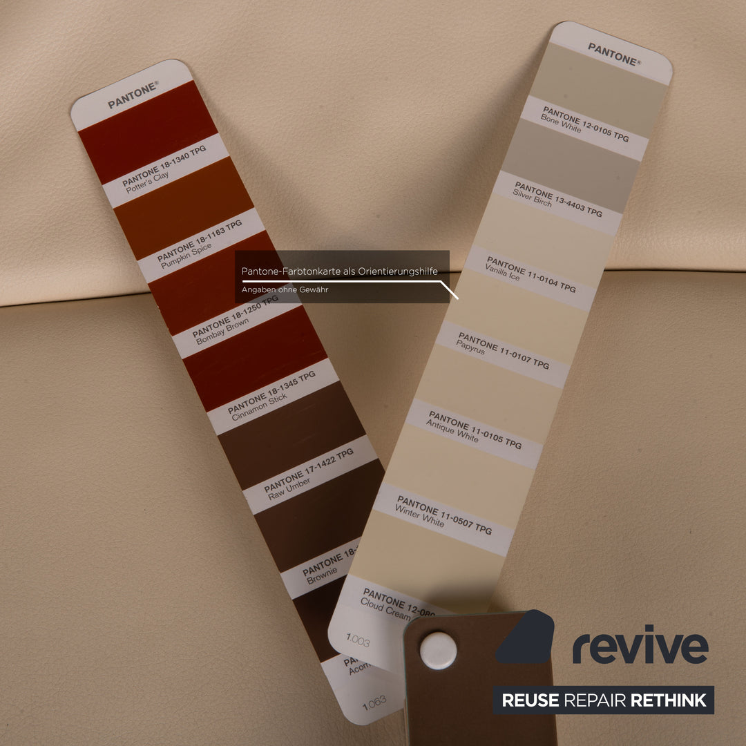 de Sede DS 146 Leder Sofa Creme Dreisitzer Couch