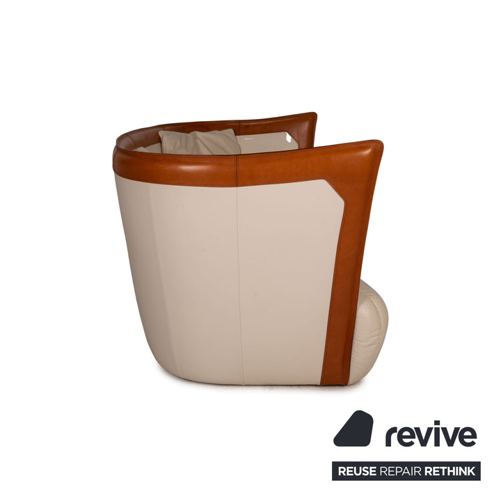 de Sede DS 146 Leder Sofa Creme Dreisitzer Couch