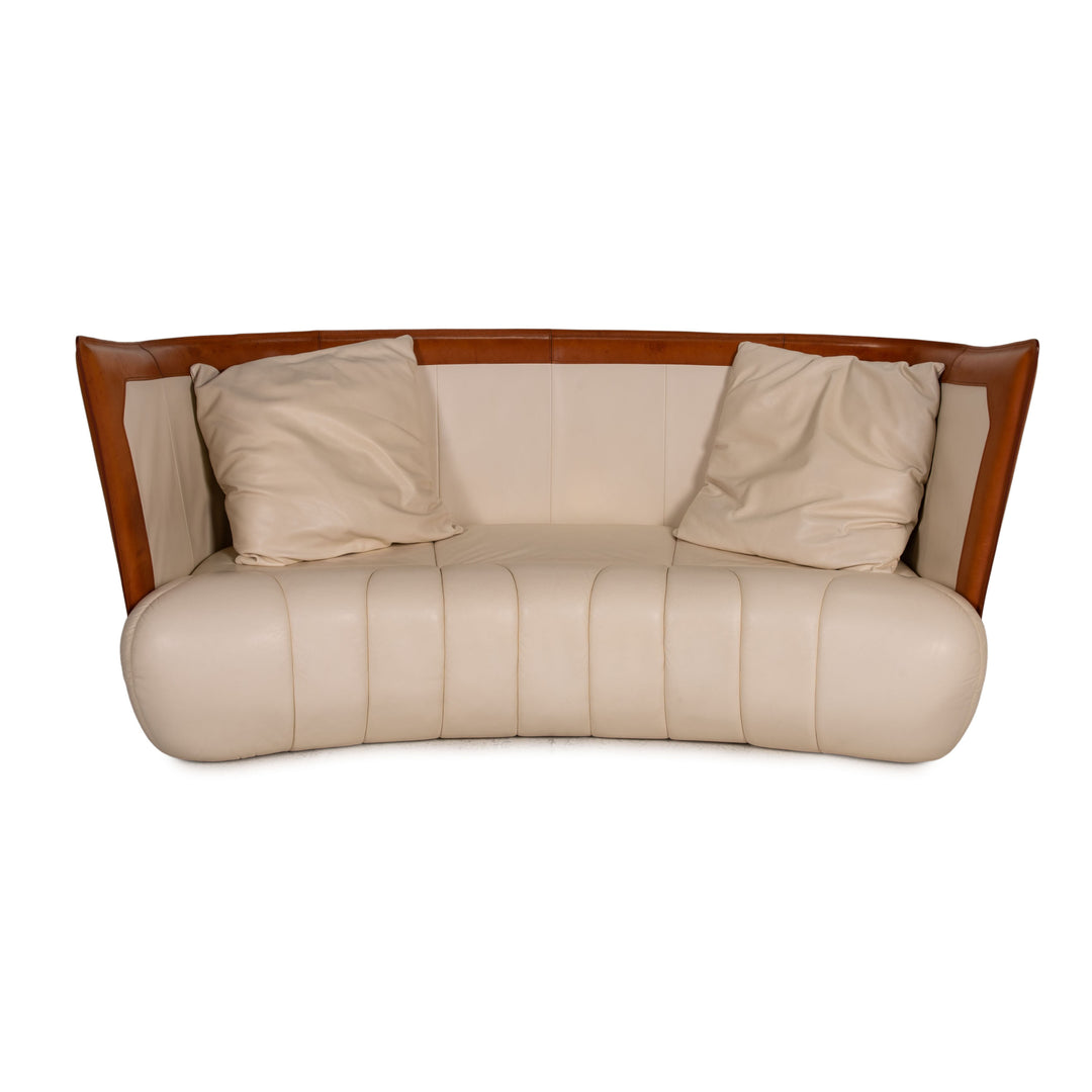 de Sede DS 146 Leder Sofa Creme Dreisitzer Couch