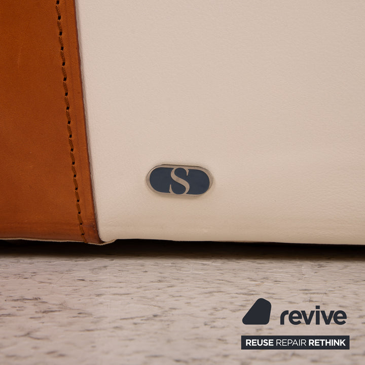 de Sede DS 146 Leder Sofa Creme Dreisitzer Couch