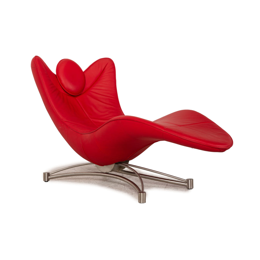 de Sede DS 151 leather lounger red
