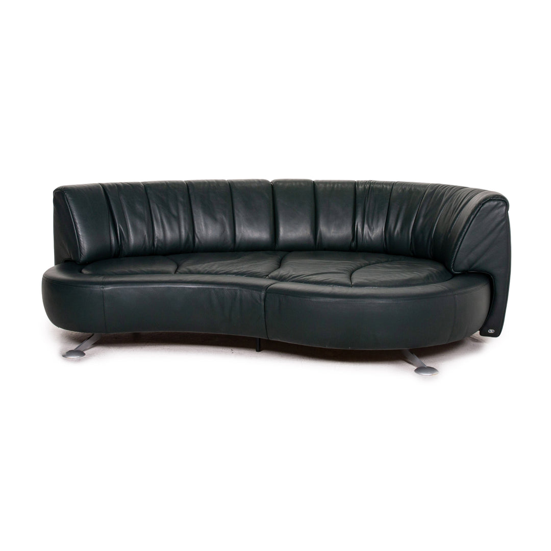 de Sede DS 164 Leder Sofa Grün Dreisitzer Funktion Couch #13276