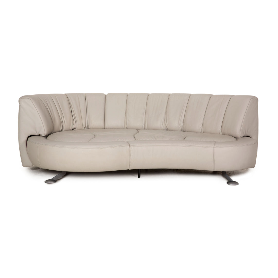 de Sede DS 164 Leder Sofa Hellgrau Dreisitzer Couch Funktion