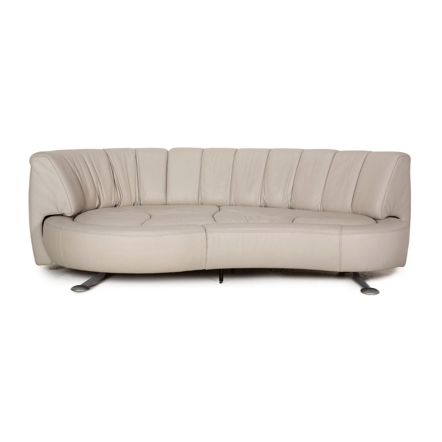 de Sede DS 164 Leder Sofa Hellgrau Dreisitzer Couch Funktion