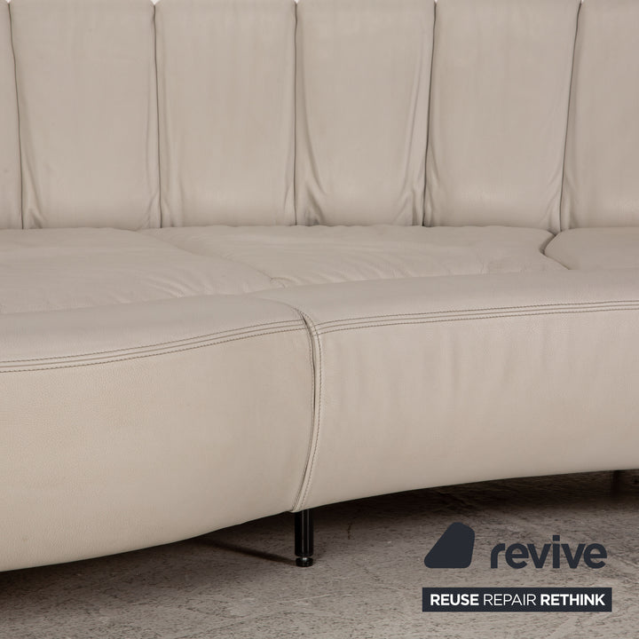 de Sede DS 164 Leder Sofa Hellgrau Dreisitzer Couch Funktion