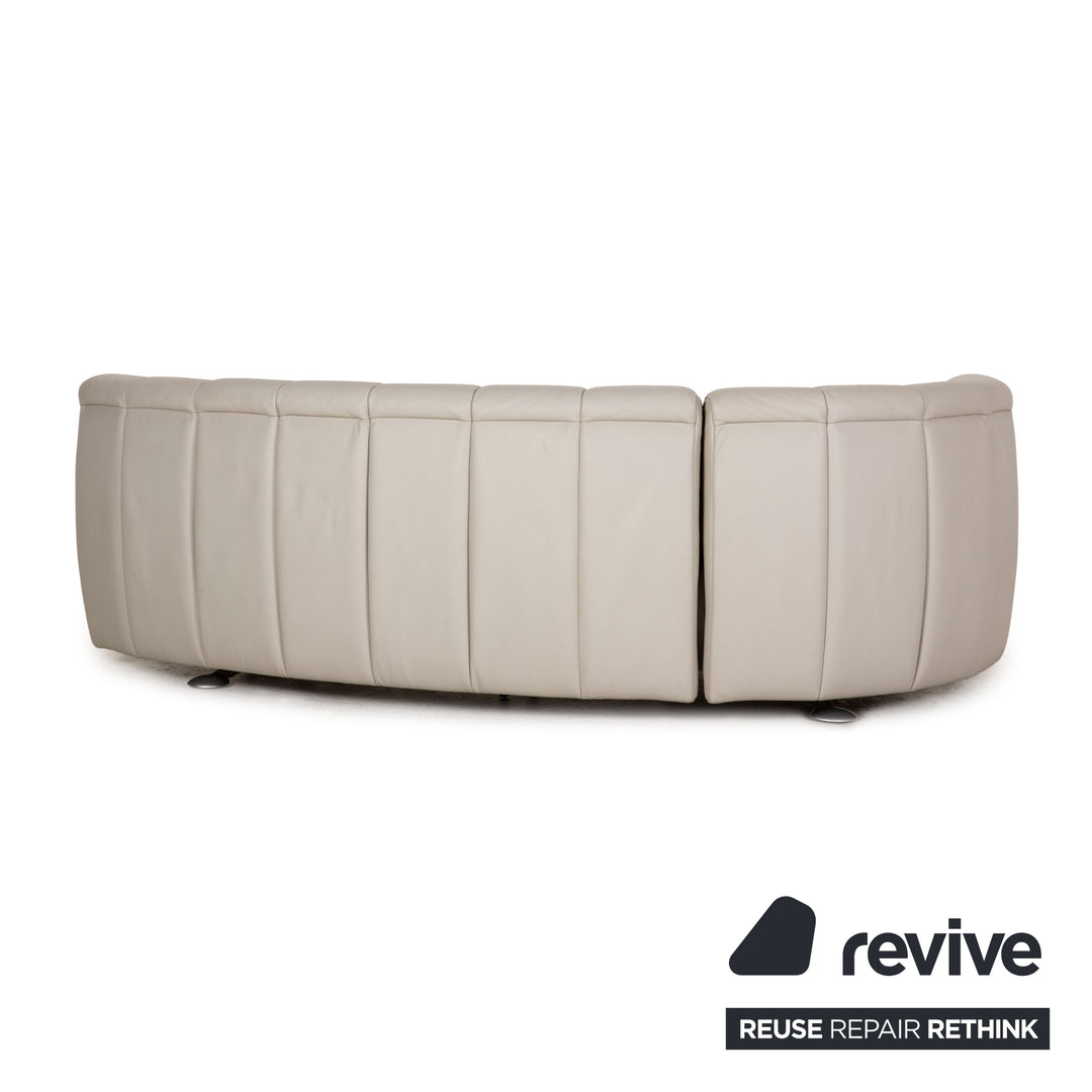 de Sede DS 164 Leder Sofa Hellgrau Dreisitzer Couch Funktion