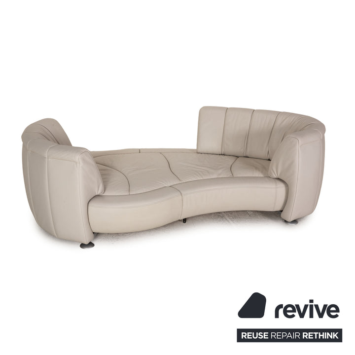 de Sede DS 164 Leder Sofa Hellgrau Dreisitzer Couch Funktion