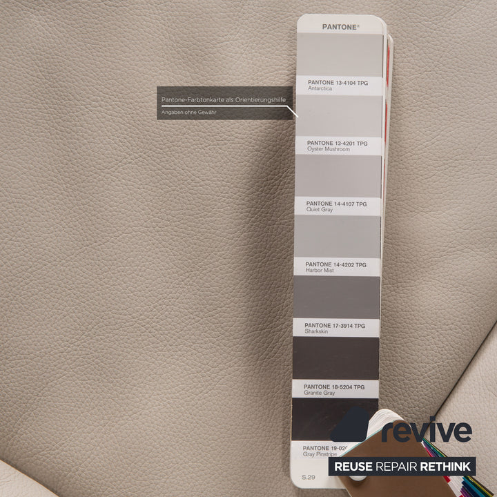 de Sede DS 164 Leder Sofa Hellgrau Dreisitzer Couch Funktion