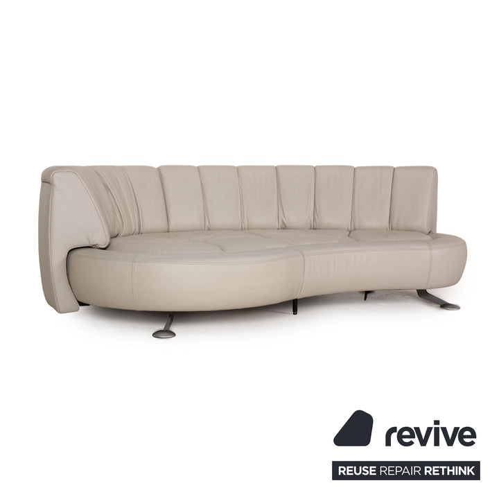 de Sede DS 164 Leder Sofa Hellgrau Dreisitzer Couch Funktion