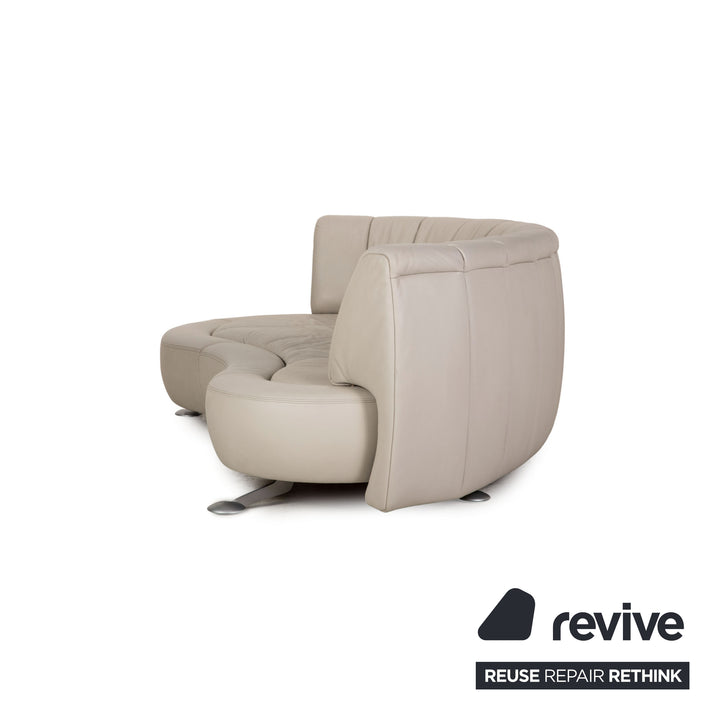 de Sede DS 164 Leder Sofa Hellgrau Dreisitzer Couch Funktion