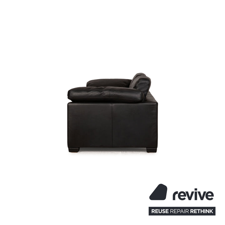 de Sede DS 17 Leder Dreisitzer Schwarz Sofa Couch