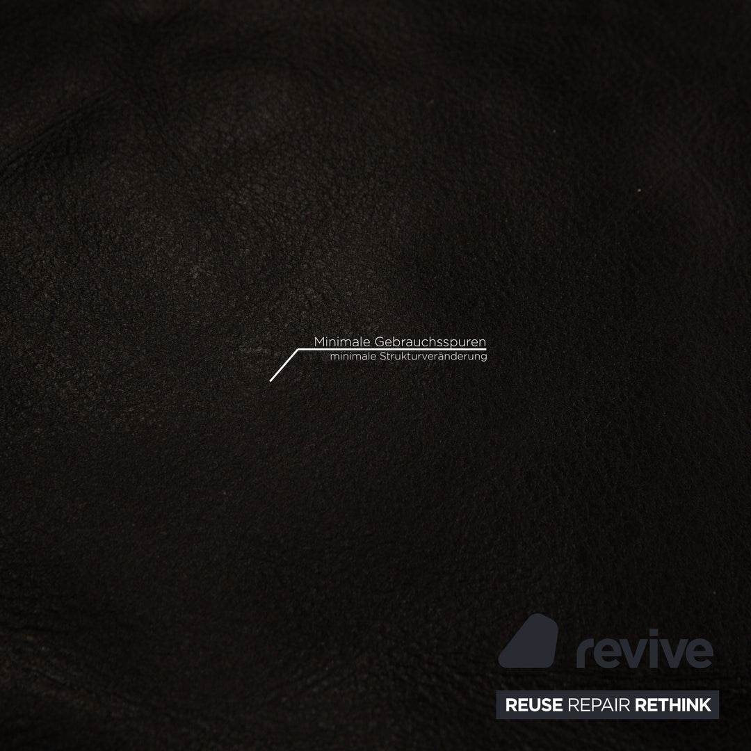 de Sede DS 17 Leder Dreisitzer Schwarz Sofa Couch