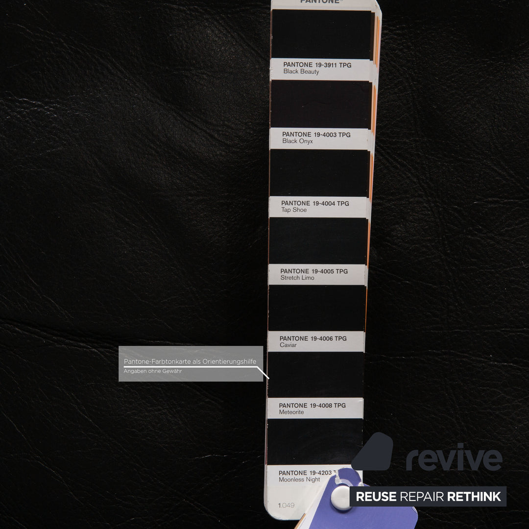 de Sede DS 17 Leder Dreisitzer Schwarz Sofa Couch