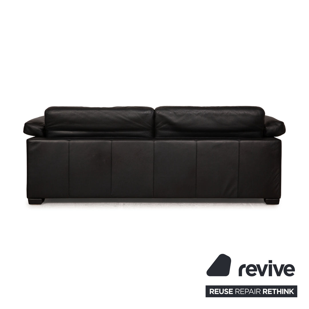 de Sede DS 17 Leder Dreisitzer Schwarz Sofa Couch
