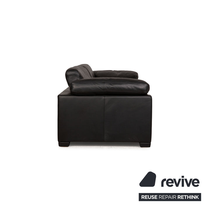 de Sede DS 17 Leder Dreisitzer Schwarz Sofa Couch