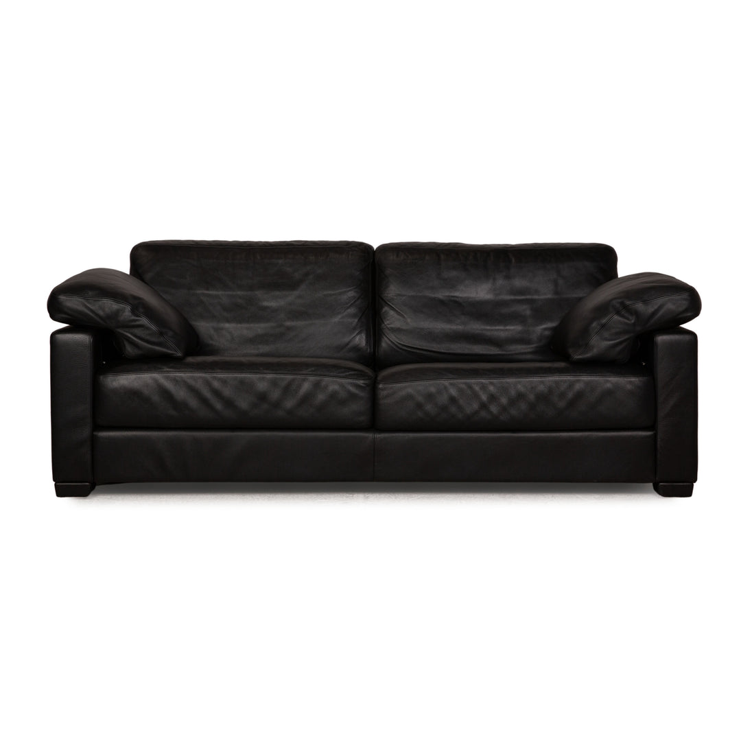 de Sede DS 17 Leder Dreisitzer Schwarz Sofa Couch