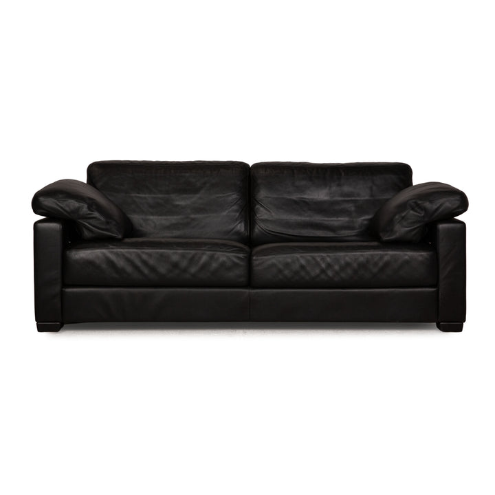 de Sede DS 17 Leder Dreisitzer Schwarz Sofa Couch