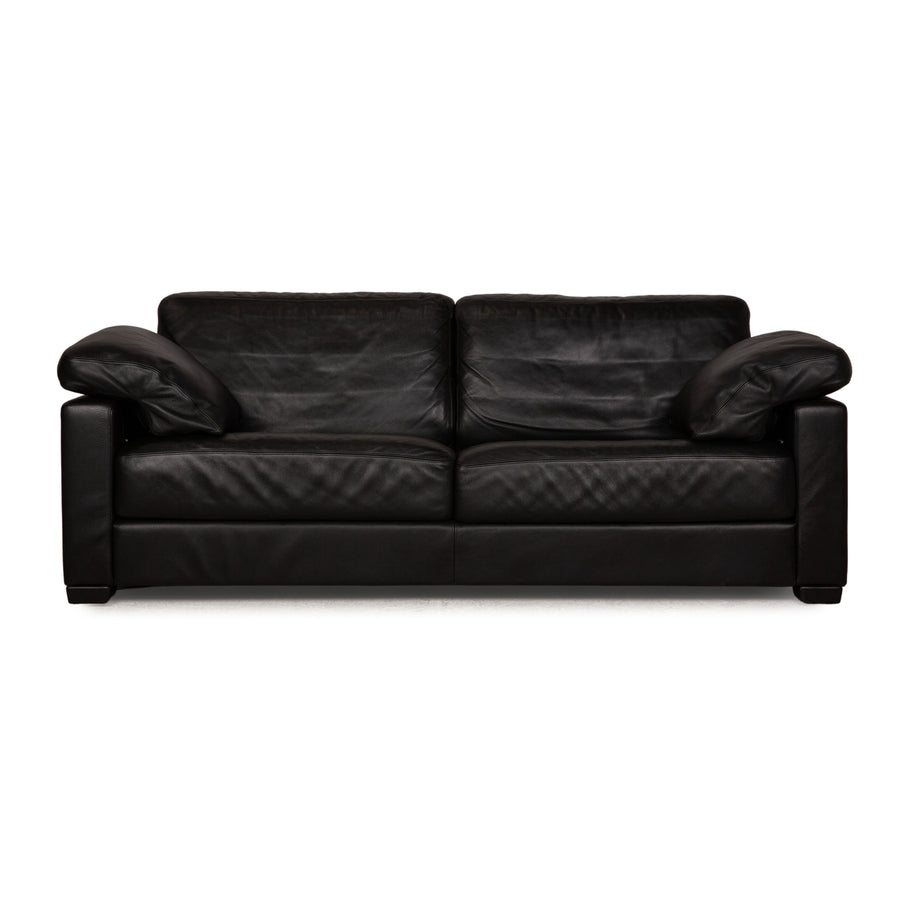 de Sede DS 17 Leder Dreisitzer Schwarz Sofa Couch