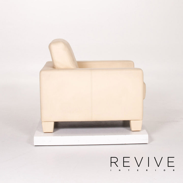 de Sede DS 17 Leder Sessel Garnitur Creme 2x Sessel #13798