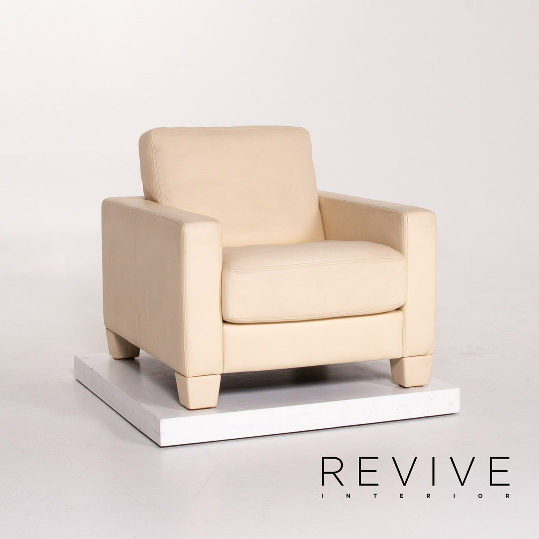 de Sede DS 17 Leder Sessel Garnitur Creme 2x Sessel #13798