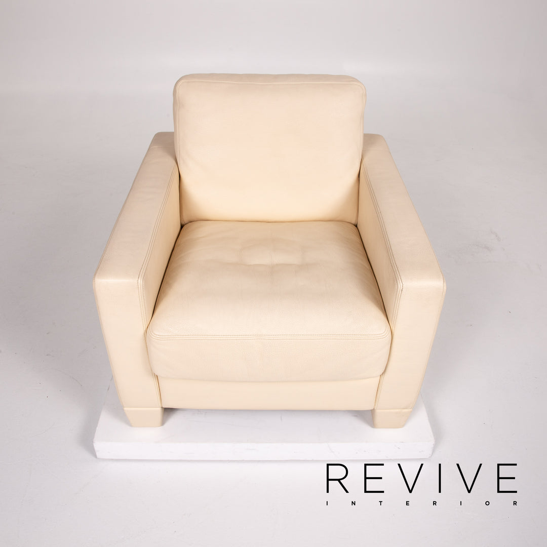 de Sede DS 17 Leder Sessel Garnitur Creme 2x Sessel #13798